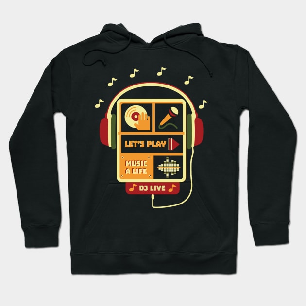 Lets Play Music Hoodie by TomCage